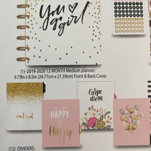 ✨🌸📆 ADORABLE 12 month planner kit✨ You go girl!✨ - Picture 3 of 12